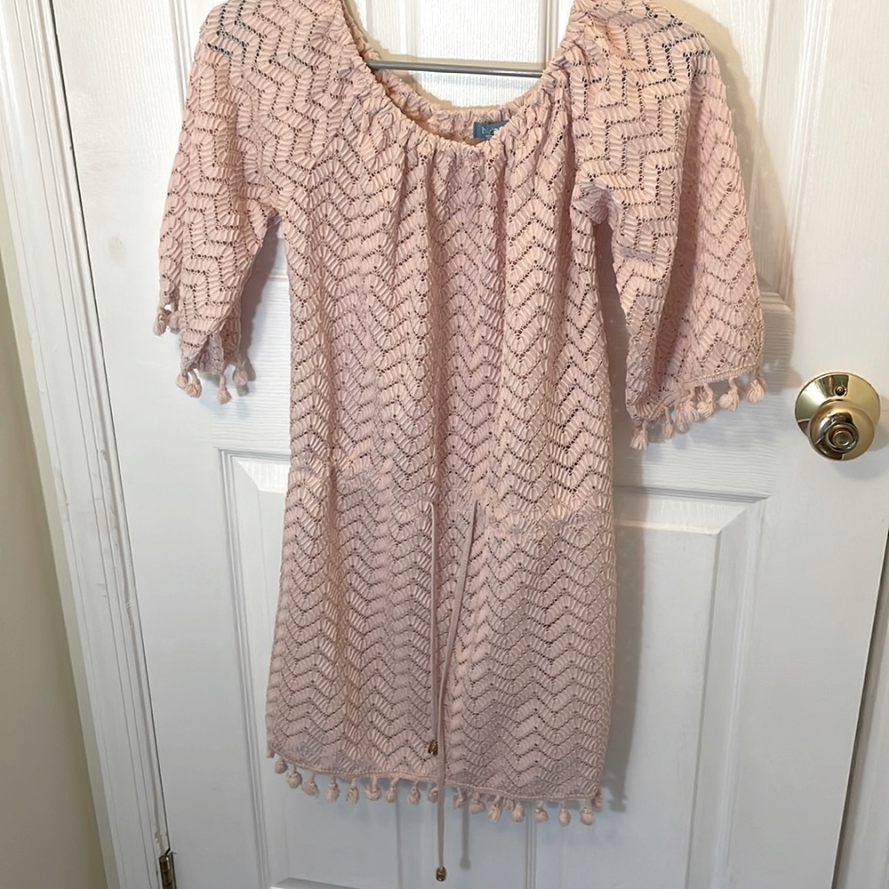 Light Pink Blue Island Swim Coverup